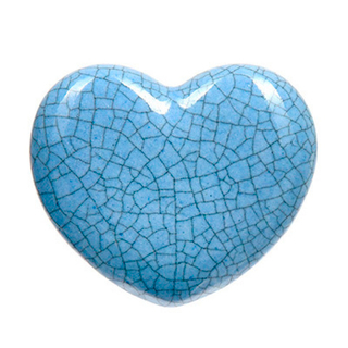 BLUMEN HAUS Ручка керамическая для мебели "Сердце" цвет сероголубой  66157