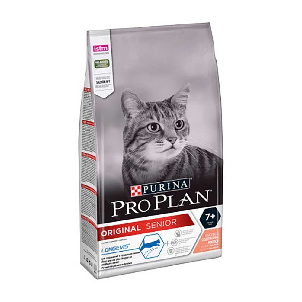 Pro Plan корм для пожилых кошек с лососем (Senior)