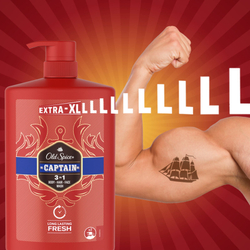 Old Spice Captain - гель для душа для мужчин /   1000  ml  / GTIN 8006540818824