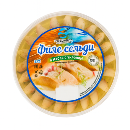 Филе сельди Рыбзавод с укропом 180 гр