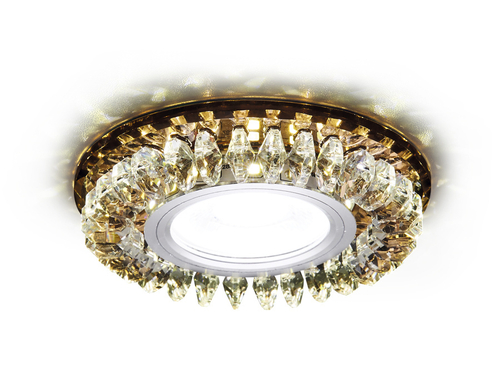 Встраиваемый точечный светильник со светодиодной лентой S220 BK хром/тонированный MR16