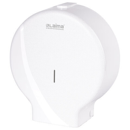 Диспенсер для туалетной бумаги LAIMA PROFESSIONAL ORIGINAL (Система T1), БОЛЬШОЙ, белый, ABS-пластик.