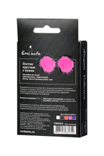 Пэстис Erolanta Lingerie Collection круглые с пухом, ярко-розовые (Цвет: Розовый)