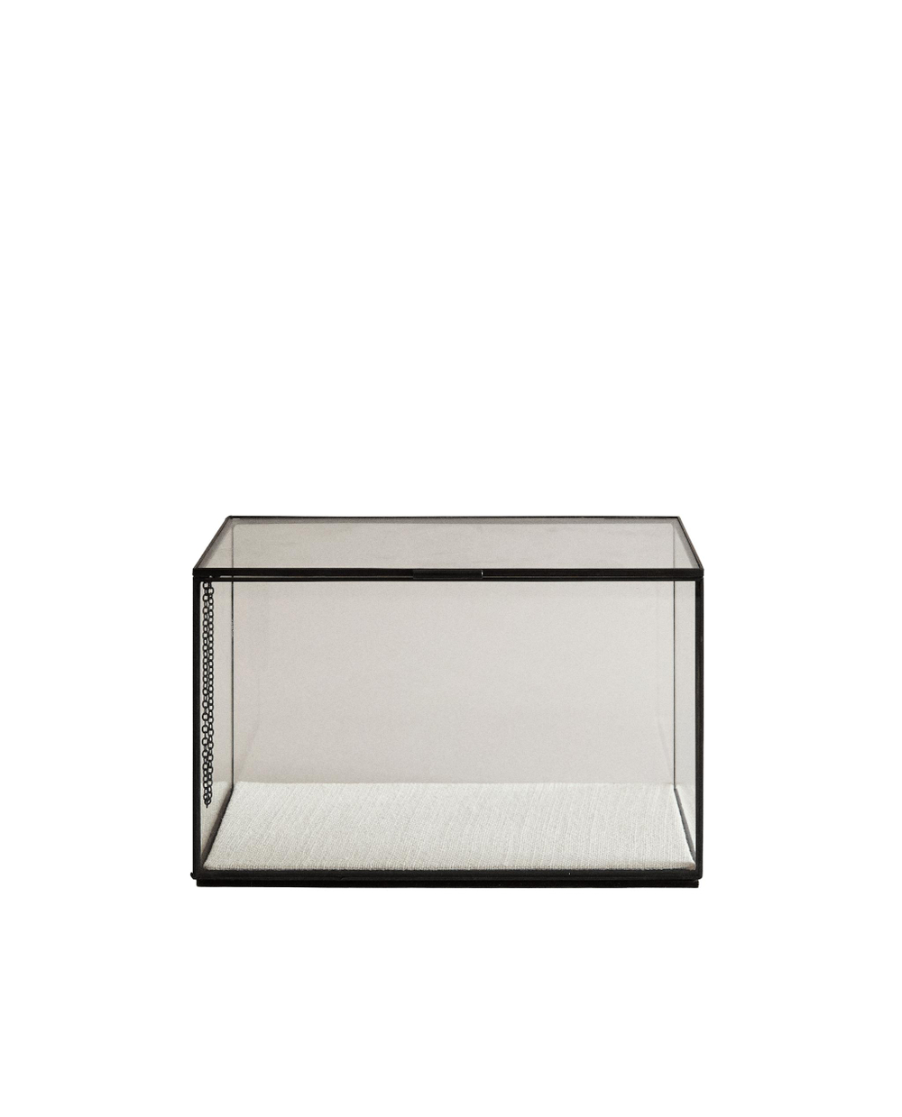 Zara Home Шкатулка из стекла, цвет чёрный, 22 см