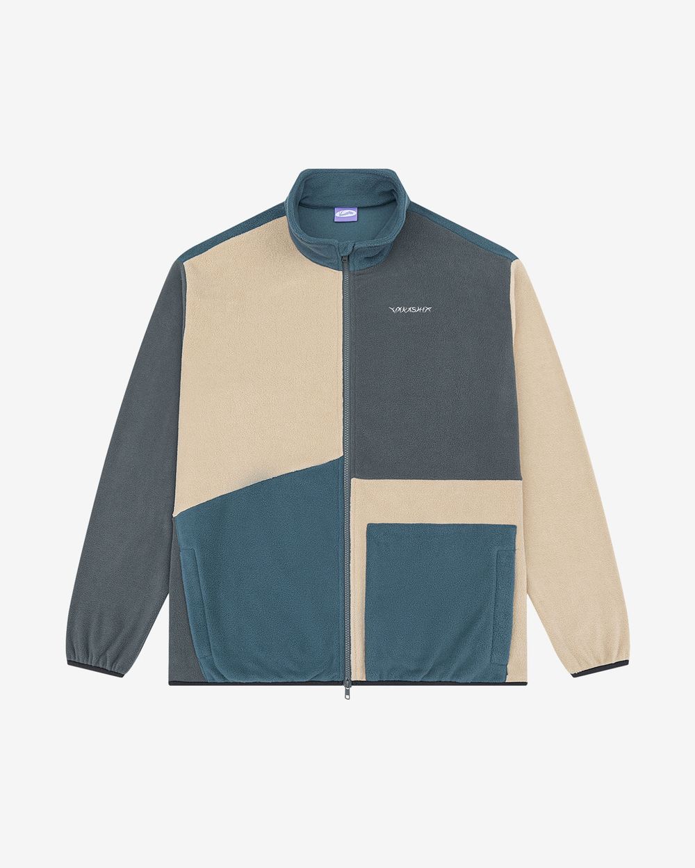Толстовка Ymkashix Zip Colorblock Ranger пыльносиний/песочный/серый