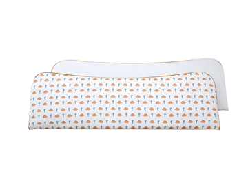 Мягкие бортики для кроватки KIDI soft "Жёлтые динозаврики" (кант, сатин)