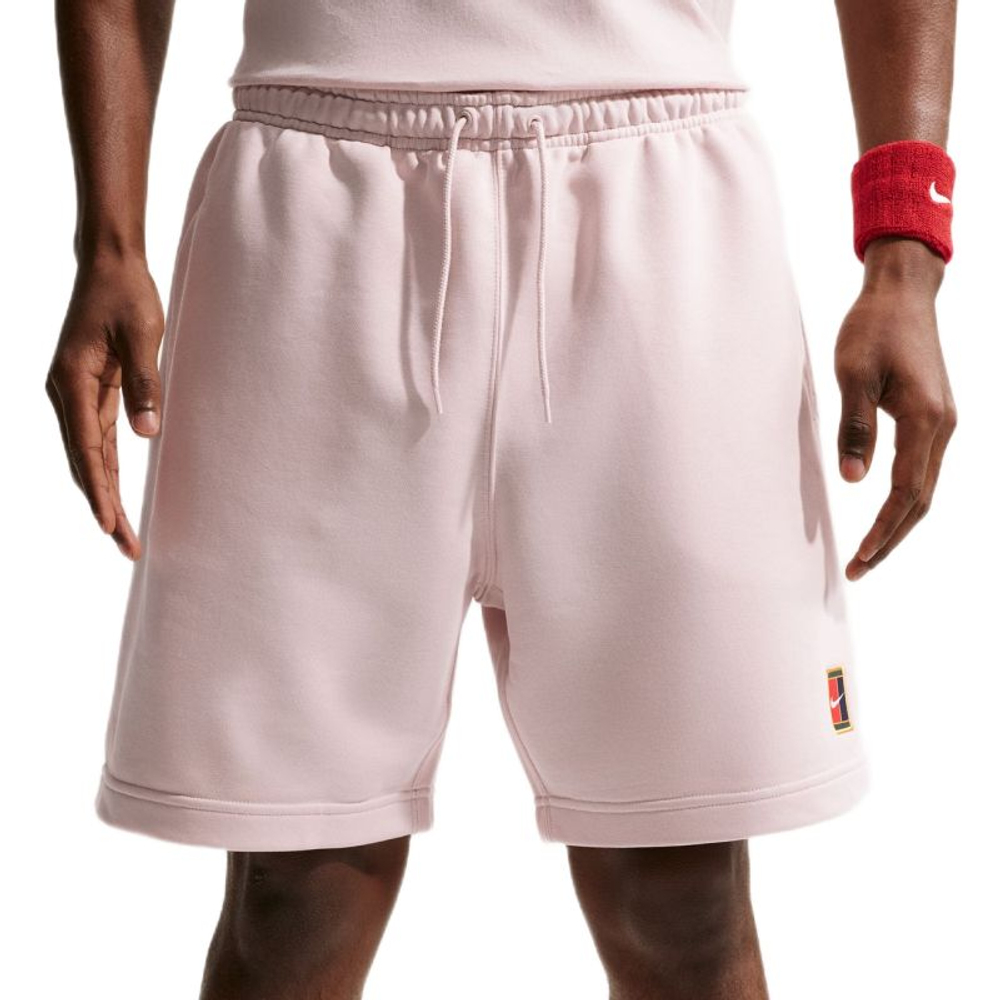 Мужские теннисные шорты Nike Court Heritage Dri-FIT Fleece Tennis - silt red
