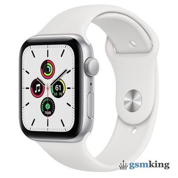 Apple Watch SE 2020 GPS 44mm Aluminum Case with Sport Band White MYDQ2LL/A