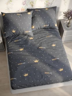 Постельное белье Полисатин Мечта "Tiara" 2-спальное Наволочка 50х70 см 2 шт Простынь на резинке 160x200 см Пододеяльник 175x215 см