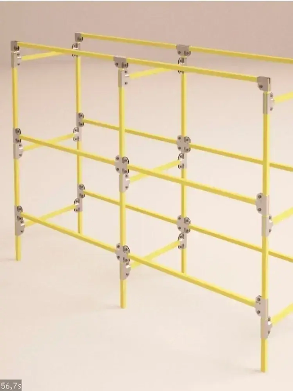 Крепеж для теплиц Г-образный 20х20 мм краб-система, подходит для стеллажа, 4 пары - толщина металла 1.5мм