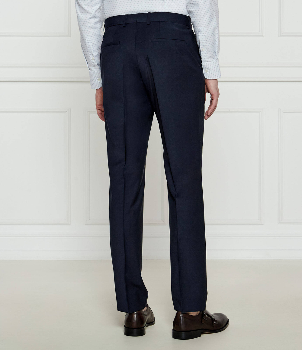 Хлопковые штаны H-Leon-MM-C-224 BOSS BLACK - темно-синий(50479999)