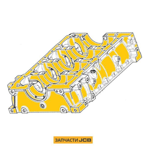 Нижний корпус блока цилиндра JCB 320/02152