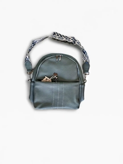 Рюкзак сумка женская из экокожи бежевая QOZA