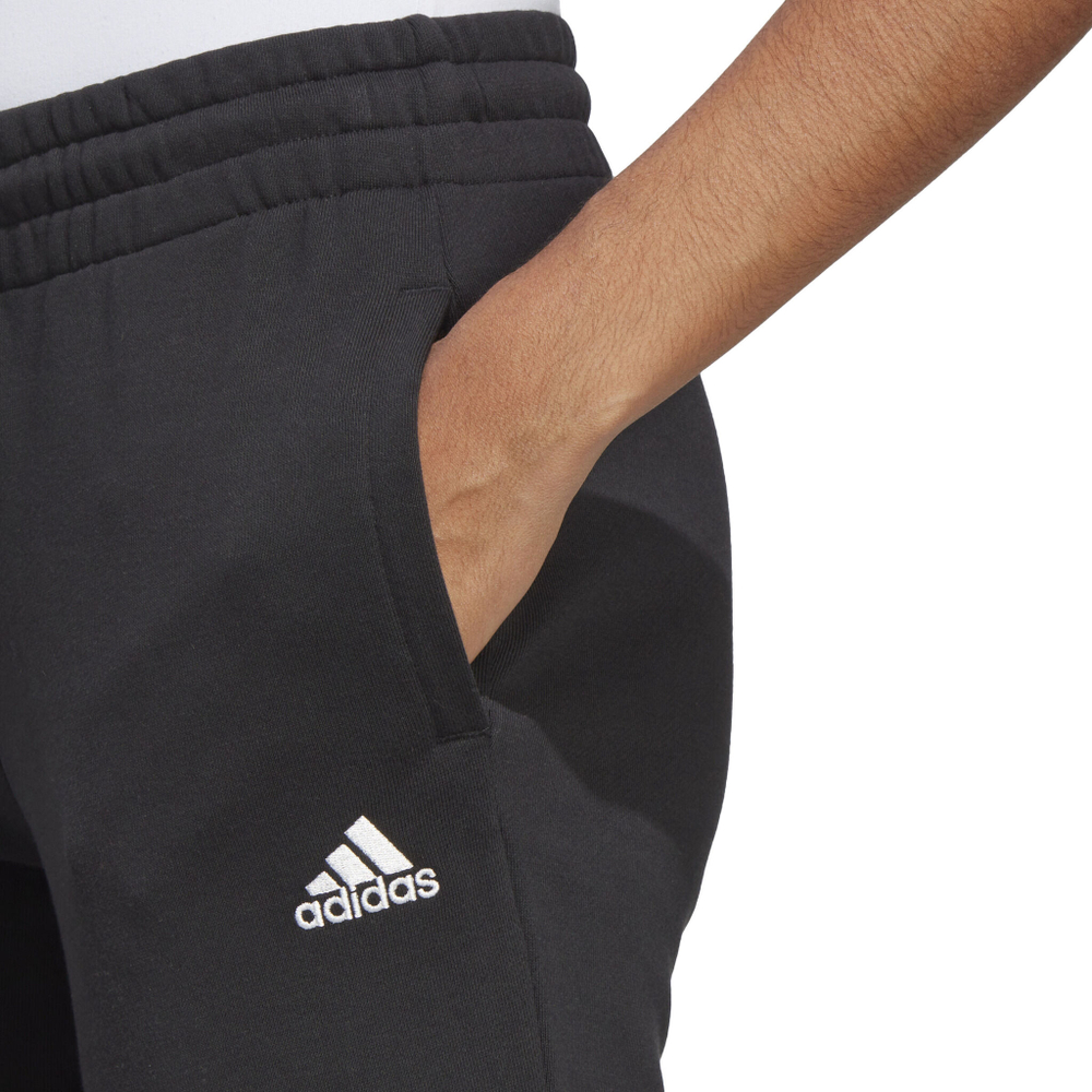 Женские теннисные брюки adidas Essentials Linear French Terry Cuffed Training Pants Women - Black, White