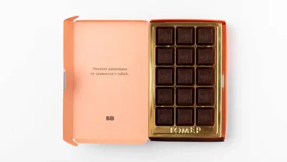 Шоколад горький с красным сицилийским апельсином, 90 гр