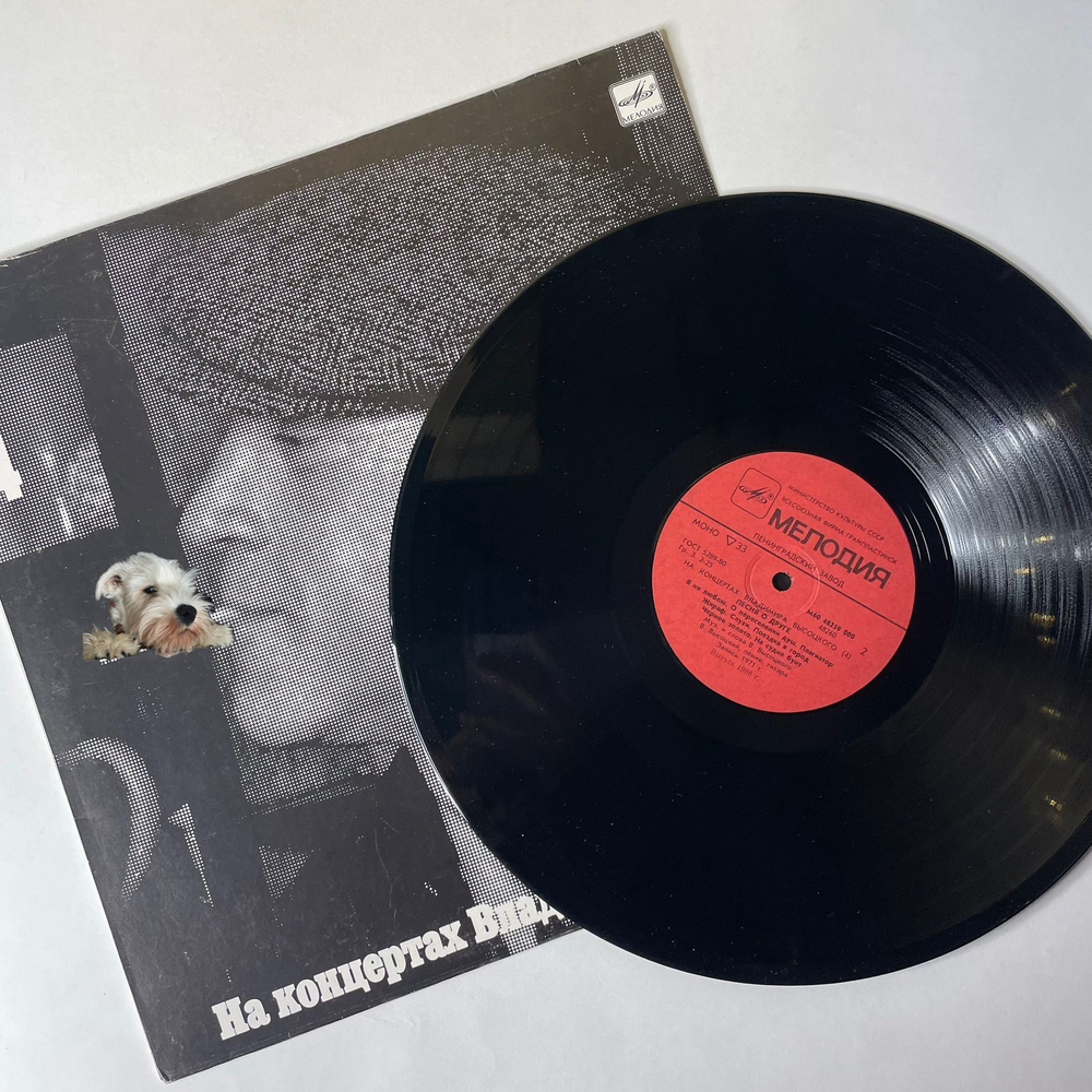 Винтажная виниловая пластинка LP Владимир Высоцкий Песня О Друге (СССР 1988) На Концертах Владимира Высоцкого