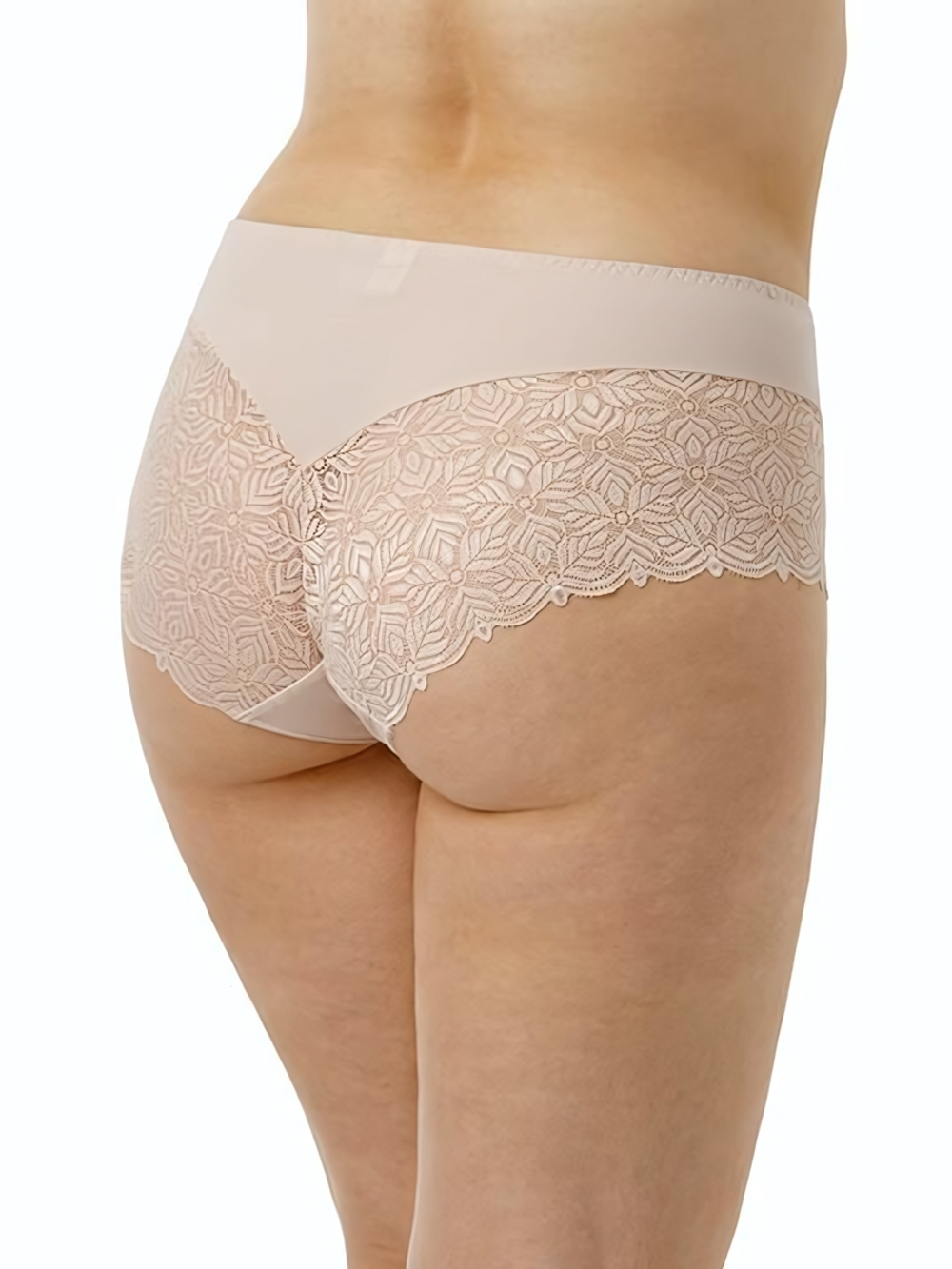 Трусики-слипы с высокой посадкой (Размер: 48) (Цвет: пудровый)