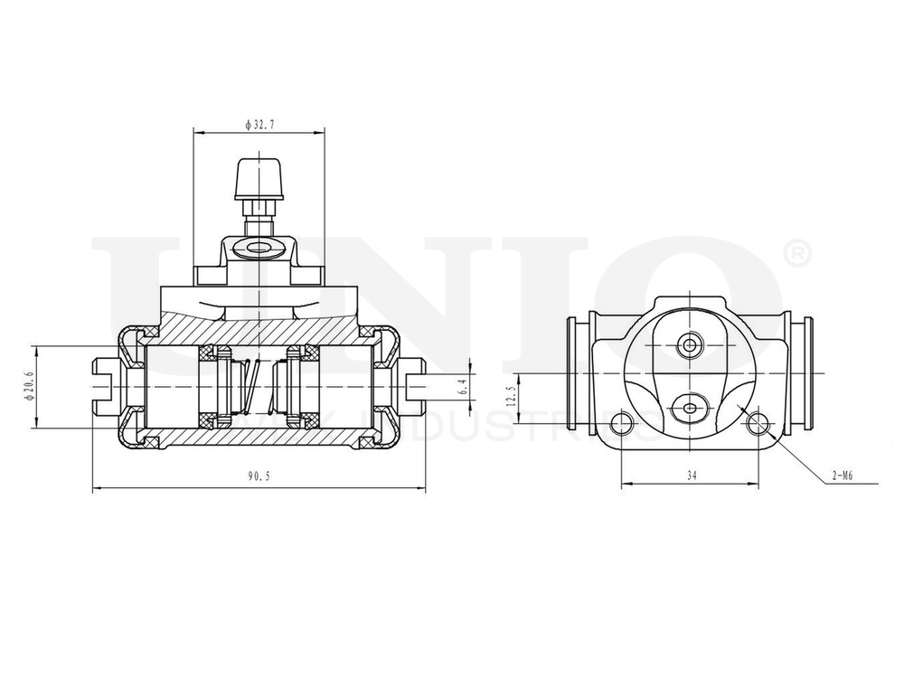 Цилиндр тормозной колесный UNIO BRC-20580