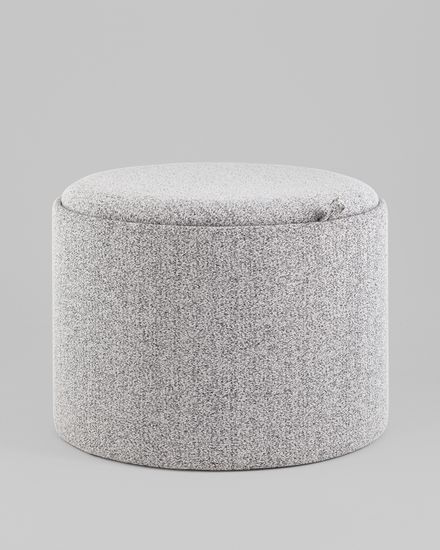 Пуф с ящиком Хюгге L букле серый