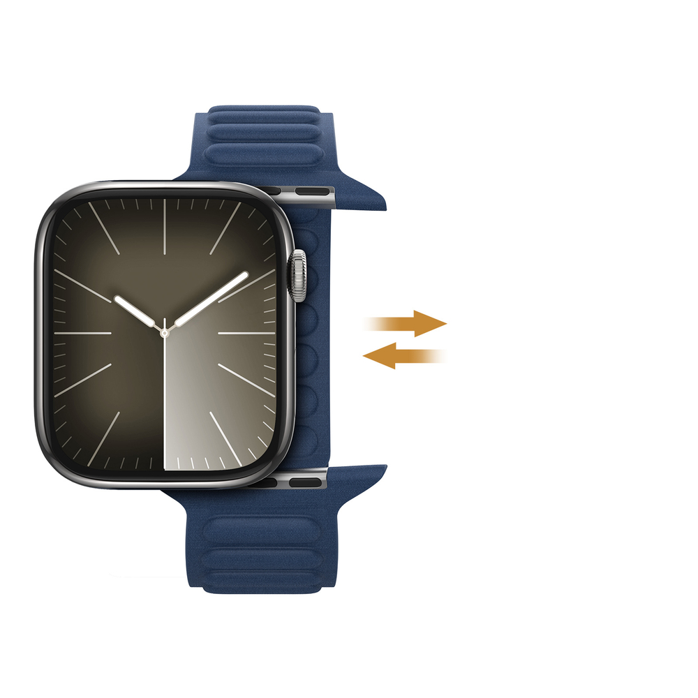 Магнитный ремешок синего цвета от Dux Ducis для смарт часов Apple Watch 38, 40, 41, 42мм, серия Strap (BL Series)