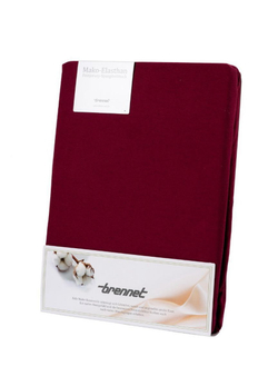 Простыня на резинке 150х200 Brennet 0036 649 темно-вишневая Германия