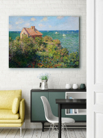 Картина для интерьера Дом рыбака в Варенгвиле, Клод Моне, в интерьере