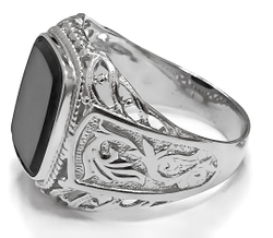 Ювелирное мужское кольцо из серебра