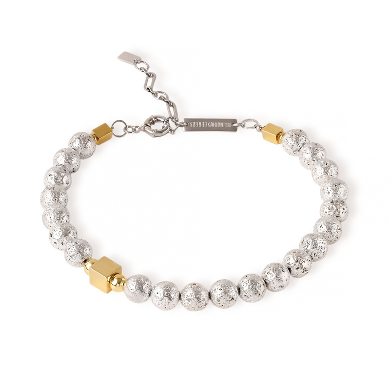 silver lava ball choker