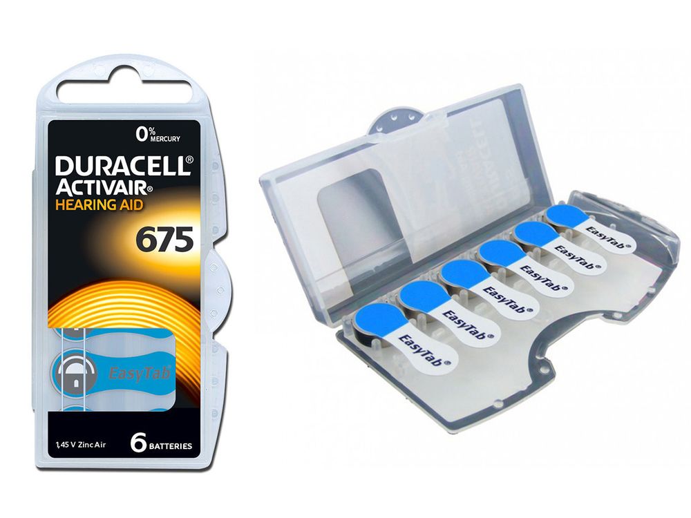 Набор батареек для слуховых аппаратов Duracell Activair тип 675