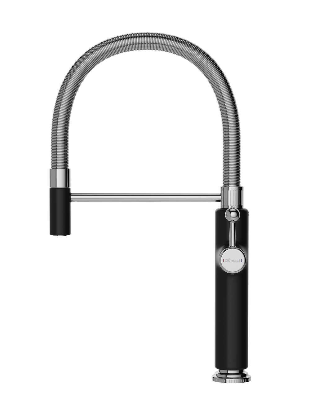 Смеситель для кухни Domaci Римини D568387BK с гибким изливом, черный