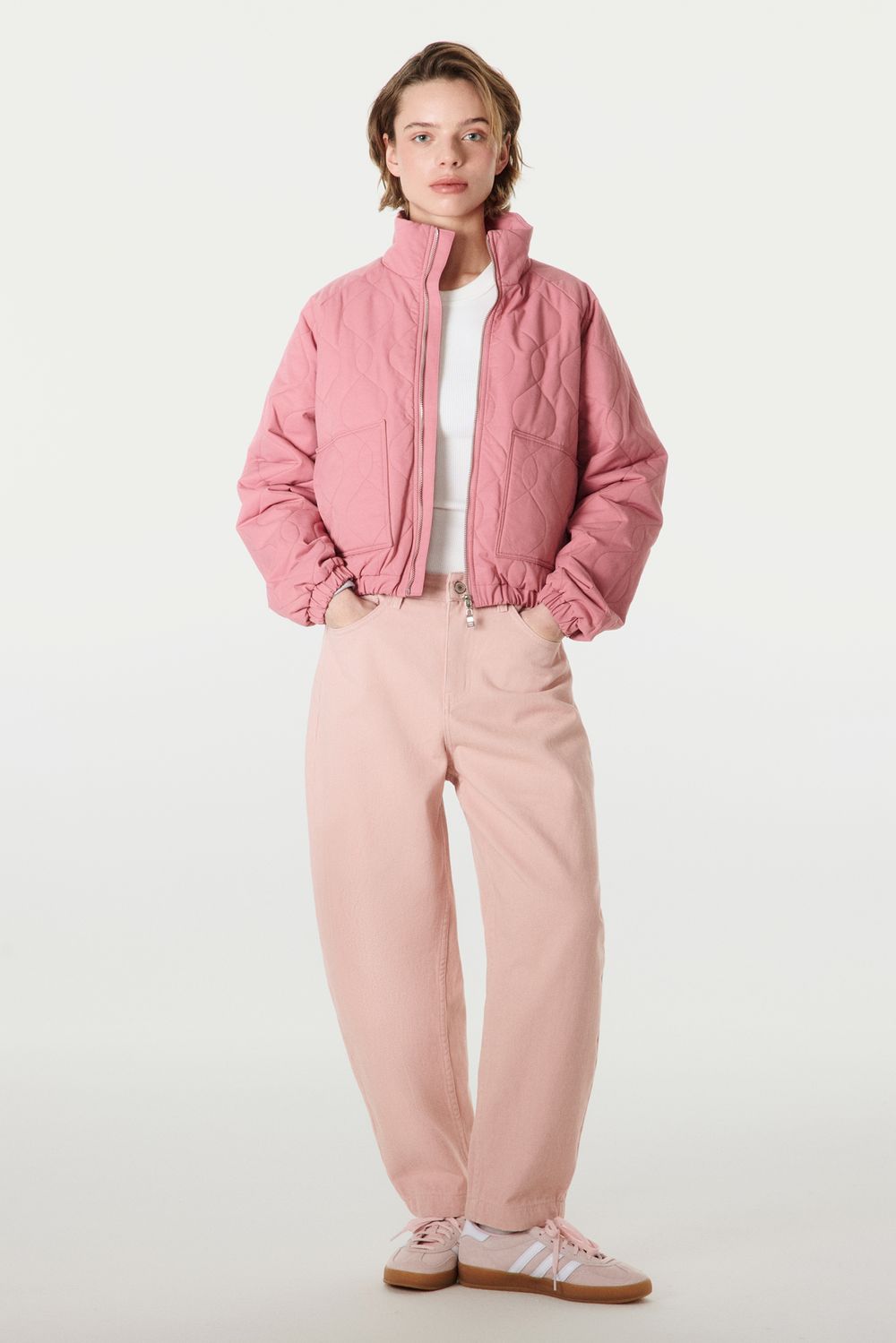 Куртка демисезонная стеганая "Розовые мечты" женская