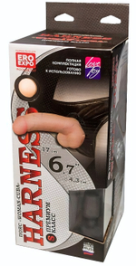 Страпон Woman Cuba с 2 насадками. Премиум класс "S" (Цвет: телесный , черный)