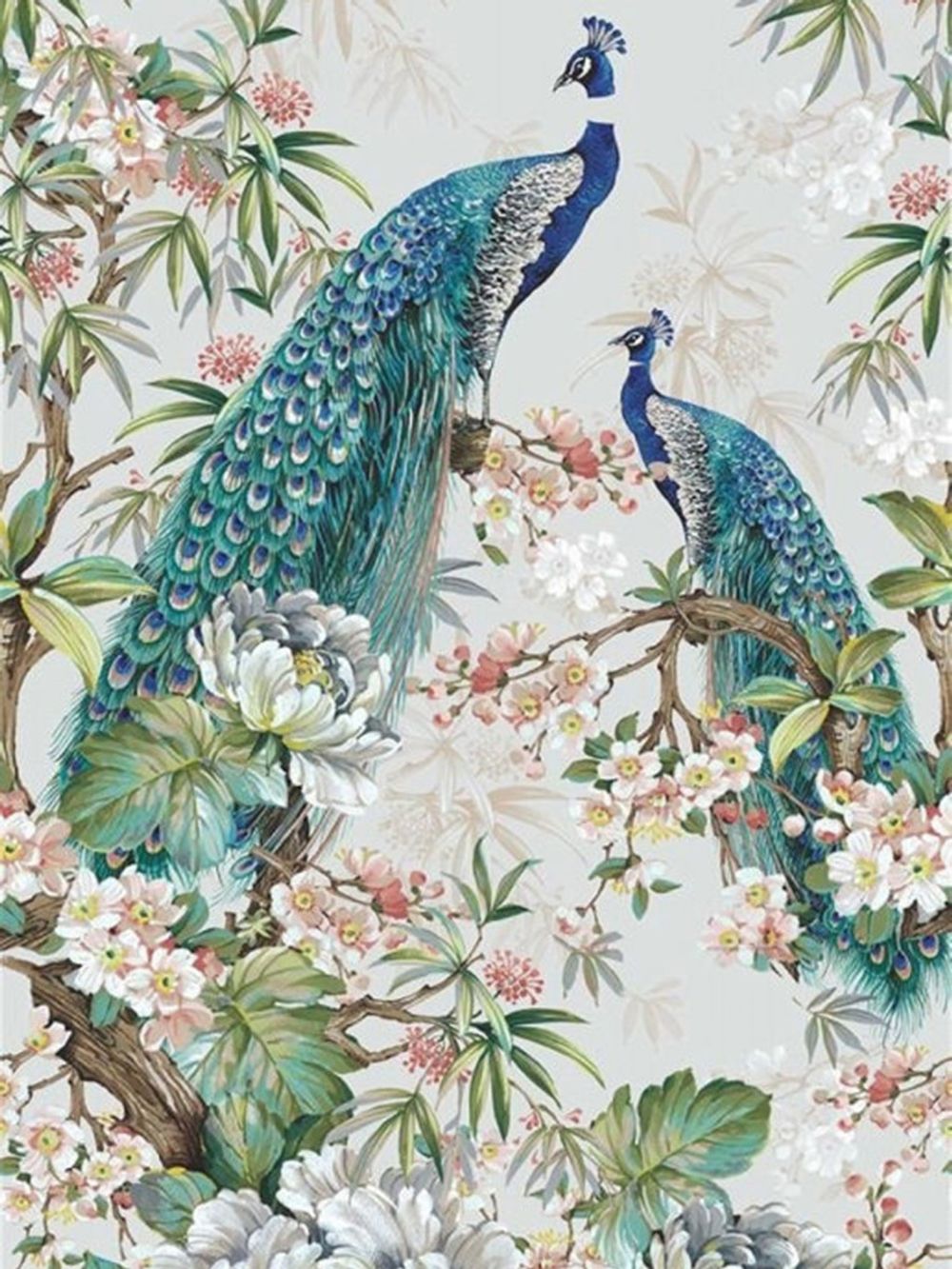 Простынь на резинке Сказка "Павлины" 90х200 см, перкаль