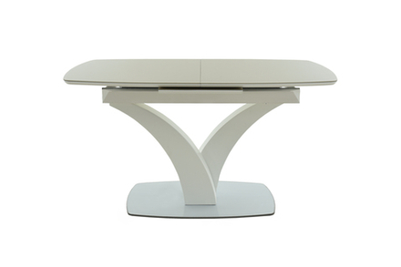 Стол Аврора Нотр Дам MODERNE стекло OPTIWHITE 1400(1800)*850, Капучино