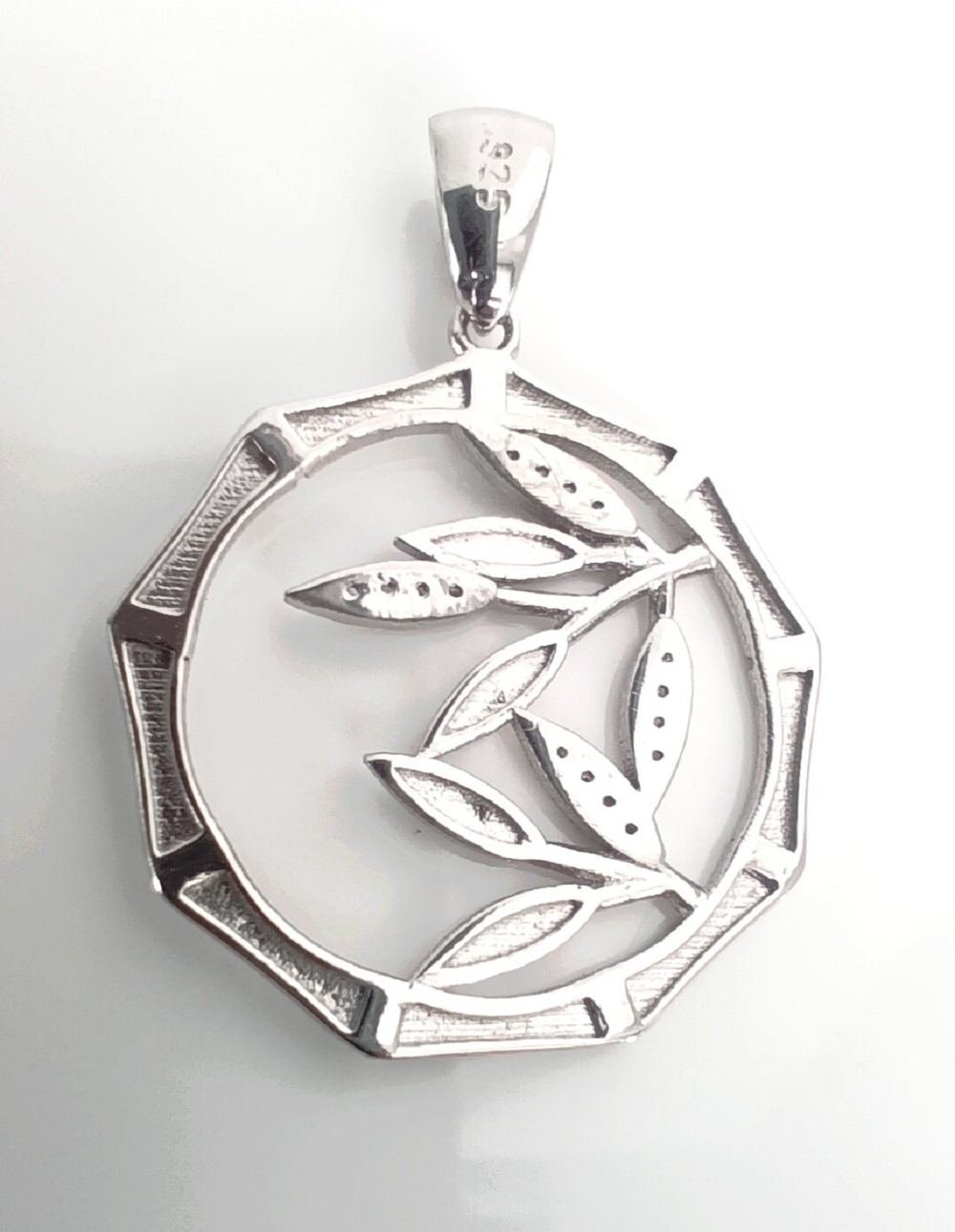 Подвеска серебряная Эстерелла, проба 925, родированная, с фианитами/Ф