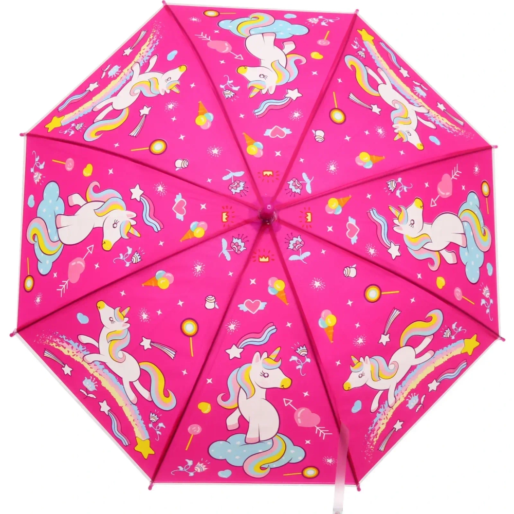 Зонт детский полуавтомат «Ultramarine - Единорожек на луне», 8 спиц, d-85см, длина в слож. виде 68см ●