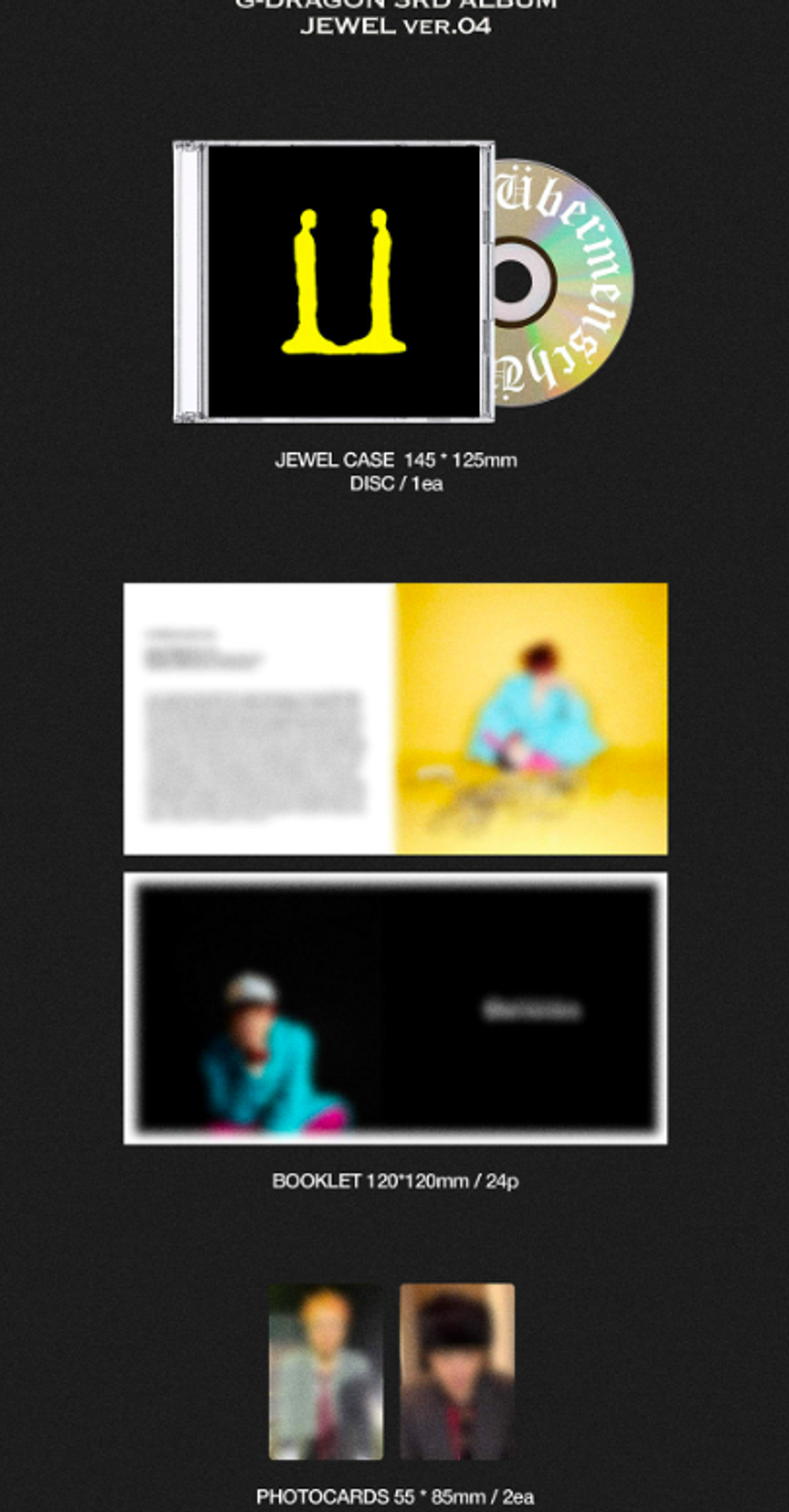 Альбом G-DRAGON - 3RD ALBUM Übermensch (JEWEL ver.)