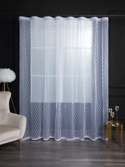 Тюль в спальню кухню длинный готовый 300 на 250