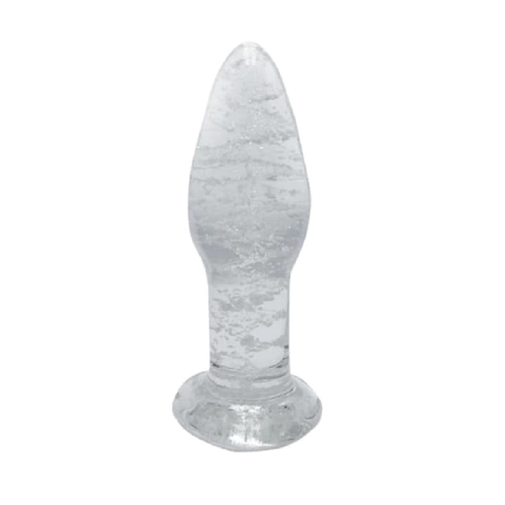 Анальная втулка светящаяся в темноте стекло пузырьки 9,2 см