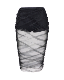 Юбка - сетка с драпировкой и шортами