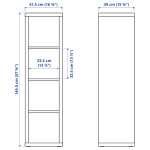 Стеллаж 4 ячейки с ящиками - IKEA KALLAX, 42х147 см, под беленый дуб, КАЛЛАКС ИКЕА