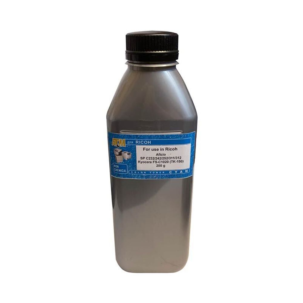 Тонер для RICOH SP C232/242/252/311/312 (200гр, голубой, Chemical) Silver ATM