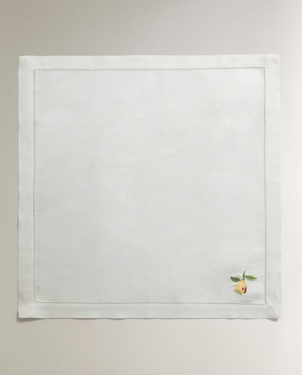 Zara Home столовая салфетка из смесовой ткани, вышивка, 45 45 см (комплект 2 шт.)