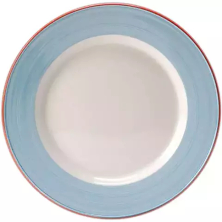 Тарелка «Рио Блю» сервировочная фарфор D=300,H=25мм белый,синий