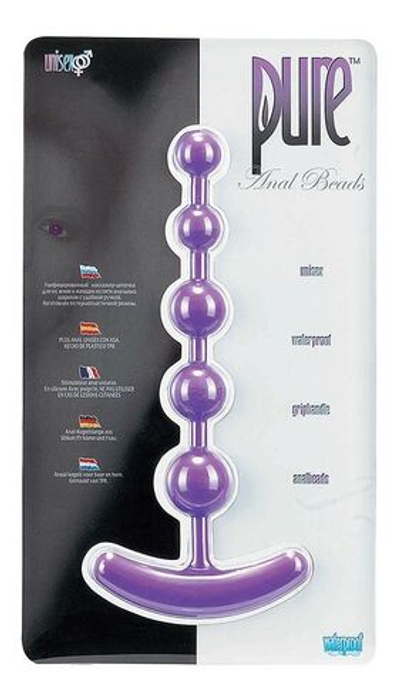 Анальная цепочка PURE ANAL BEADS - 15,2 см. (Цвет: фиолетовый)