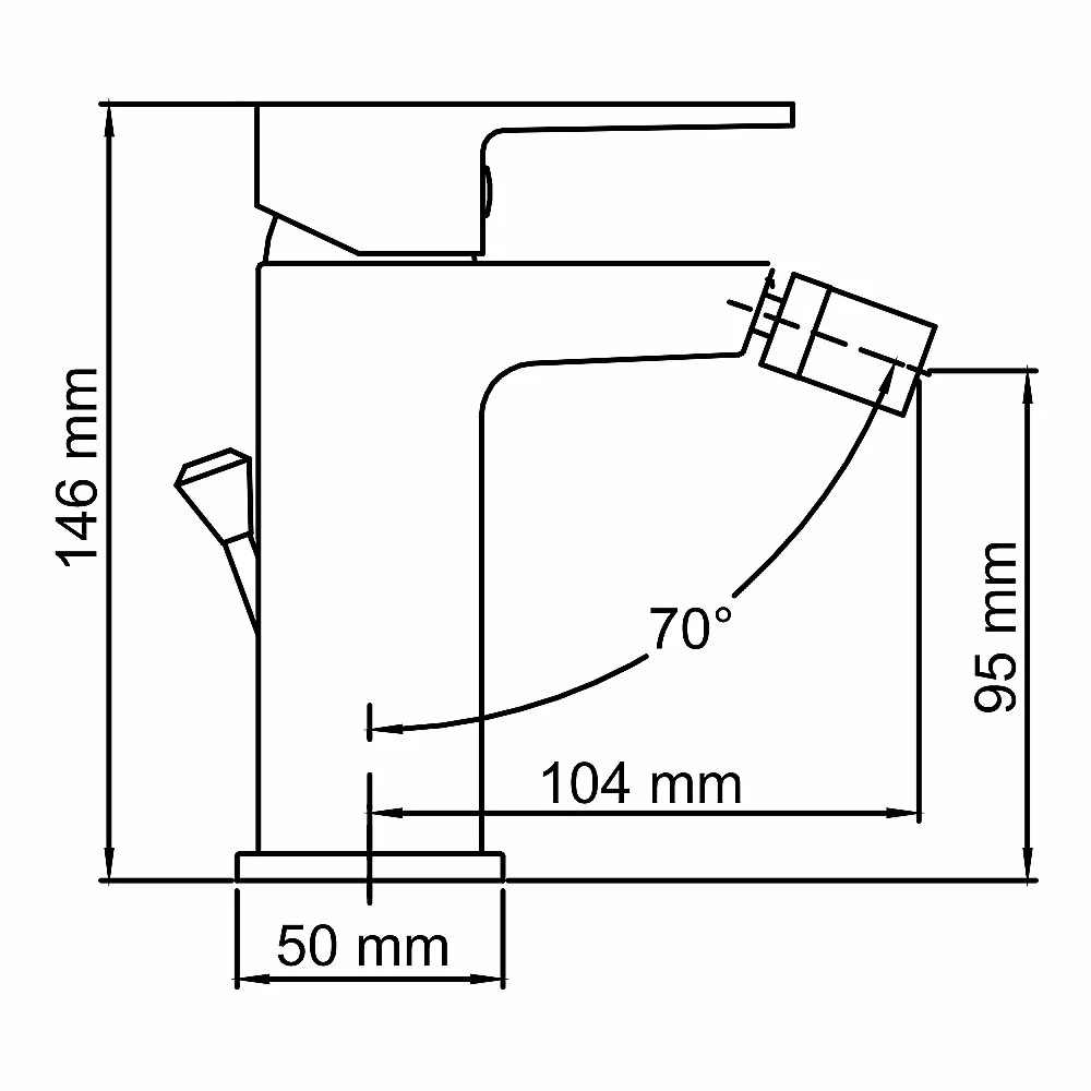 Инсталляция для биде со смесителем WasserKraft Naab 86BDT.050.WH.SQ2006 белая панель/смеситель черный Soft-touch