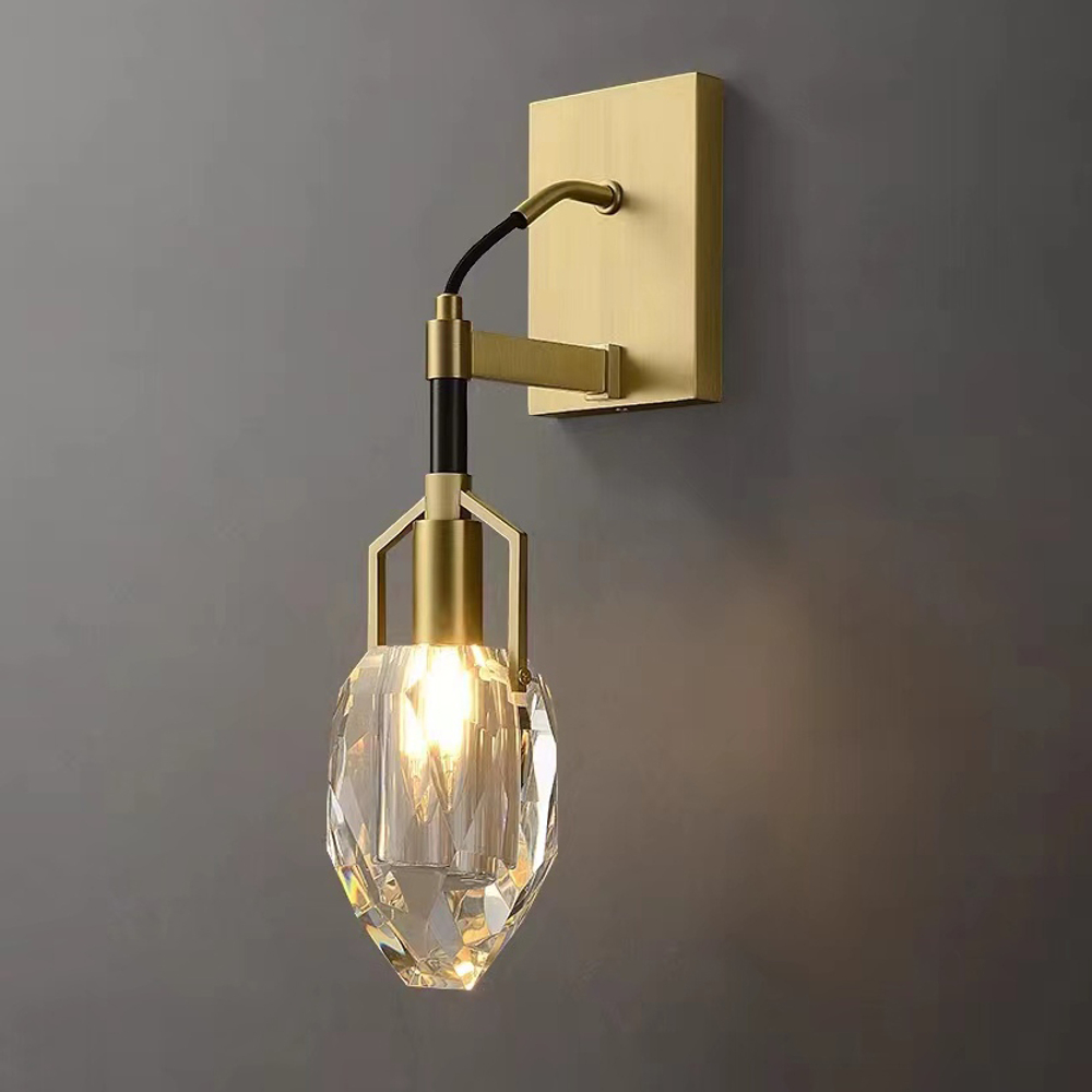 Настенный светильник 8960-1W brass/clear