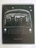 Тетради 48 листа А5+.  "Не просто коты...", общая, клетка. Формат А5+ (163*203 мм). Арт.120027. С полями. Комплект 5 шт.