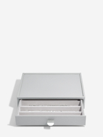 Органайзер для украшений и часов со стеклянной крышкой Stackers Classic Jewellery Box, 4 секции - White Pebble (White Pebble / серый / White Pebble / 500)