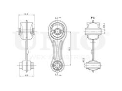 Опора КПП задняя UNIO RMP-15163